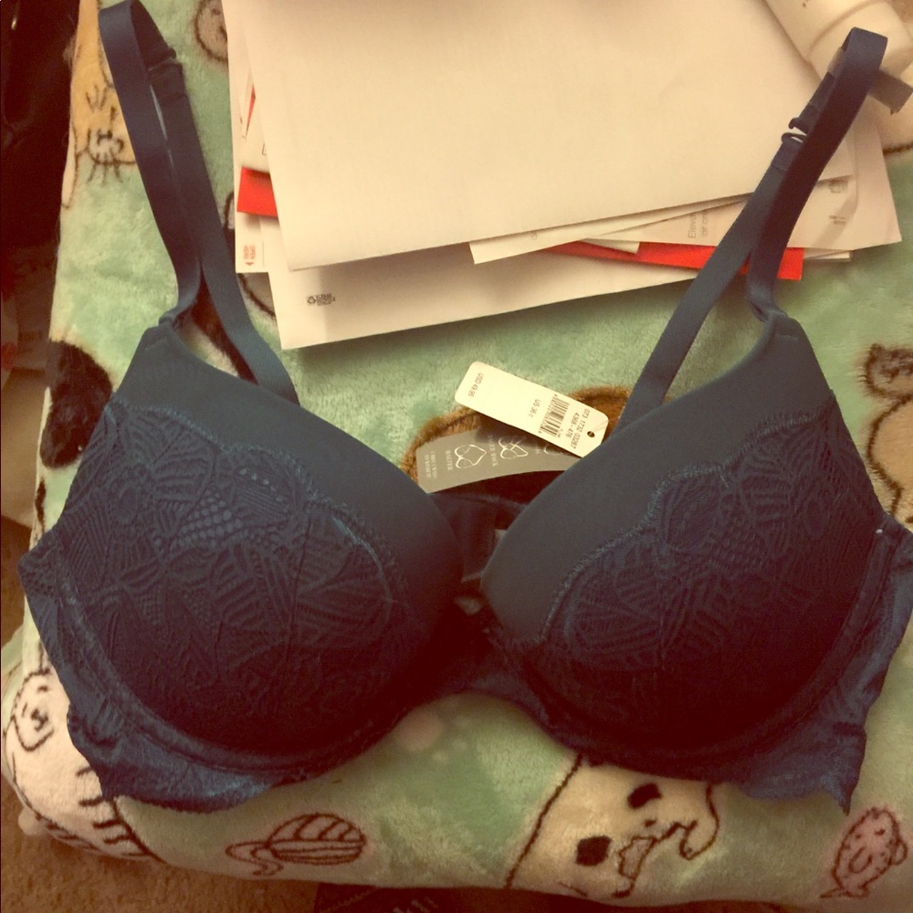 Aerie Dark Turquoise Lace Push-up Emma Bra